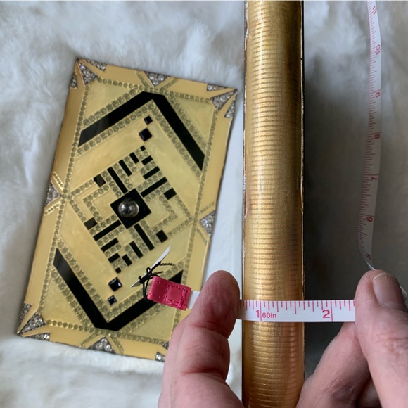 Art Deco Rhinestone Guilloche Enamel Jewelry Box/Cigarette Case - Picture 6 of 9